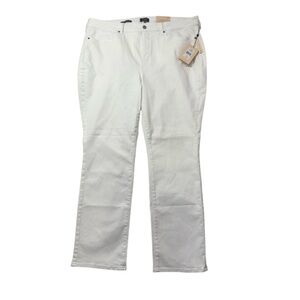 NYDJ Marilyn Straight Jeans Lift Tuck Technology Color White Size 22W NWT